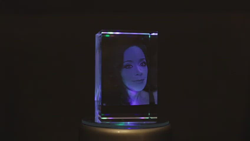 cristal personalizado en 3d con foto de mujer regalo original